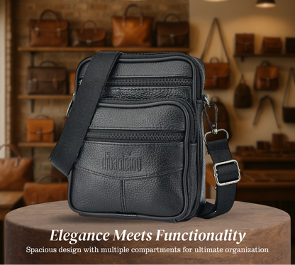 Luvon™ | Zacharie – Sac Bandoulière en Cuir Véritable pour Homme Élégant et Fonctionnel