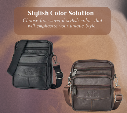 Luvon™ | Zacharie – Sac Bandoulière en Cuir Véritable pour Homme Élégant et Fonctionnel