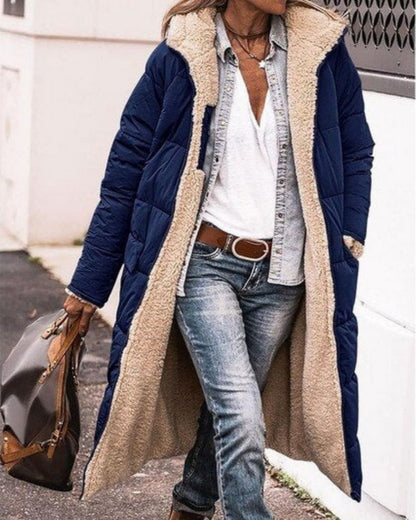 Luvon™ | Amélie Manteau Hiver Femme – Réversible, Élégant et Doux