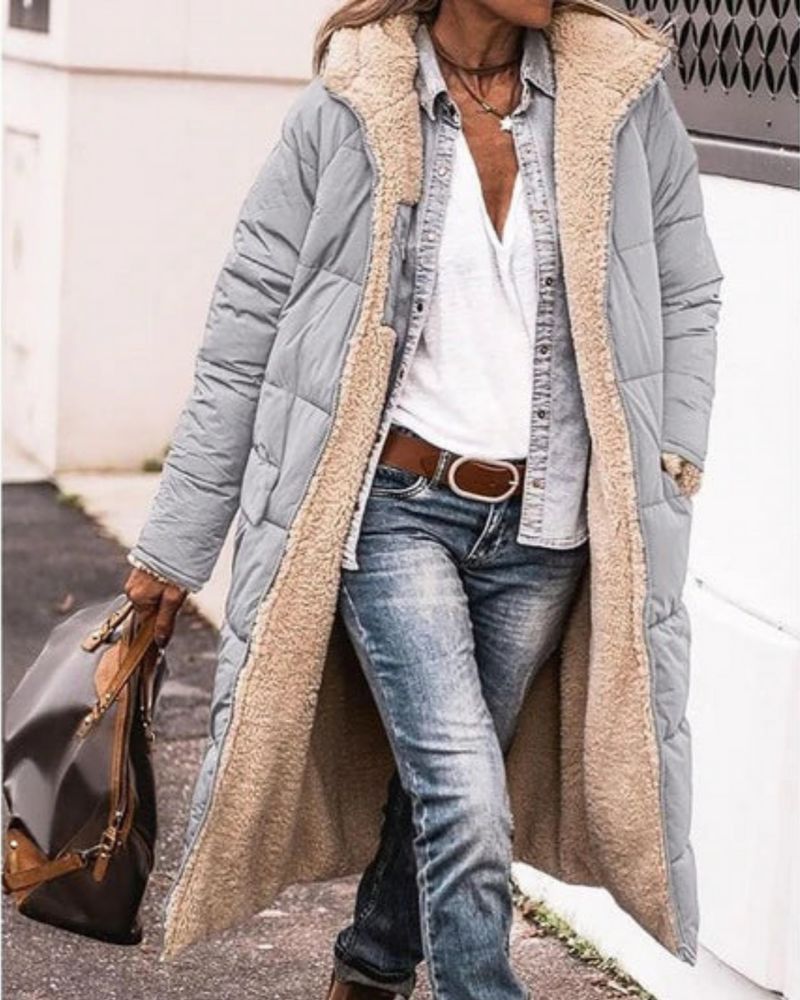 Luvon™ | Amélie Manteau Hiver Femme – Réversible, Élégant et Doux