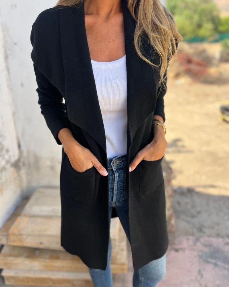 Luvon™ | Élodie Cardigan Femme – Décontracté, Tissu Léger, Printemps-Automne