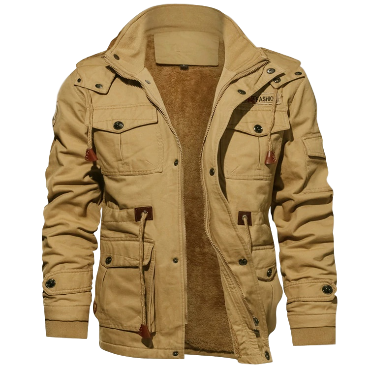 Luvon™ | Hugo Veste Hiver Homme Sherpa Douce avec Capuche Amovible 0