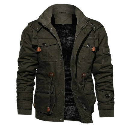 Luvon™ | Hugo Veste Hiver Homme Sherpa Douce avec Capuche Amovible 7