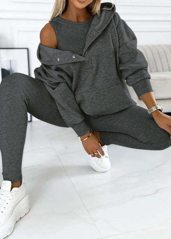 Luvon™ | Unité Ensemble Survêtement Femme – Sweat à Capuche Oversize, Chic et Décontracté