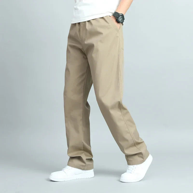 Luvon™ | Nolan Pantalon Homme Ample en Coton Naturel pour Élégance Décontractée 0