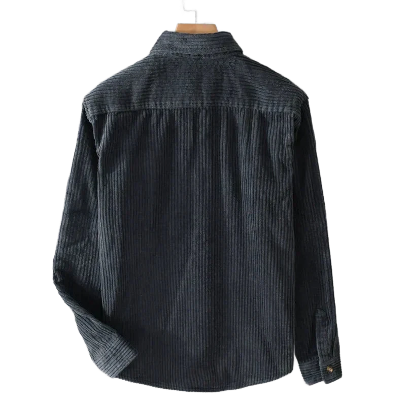 Luvon™ | Rébecca Chemisier Femme Chic – Velours Côtelé, Élégant, Automne-Hiver 3