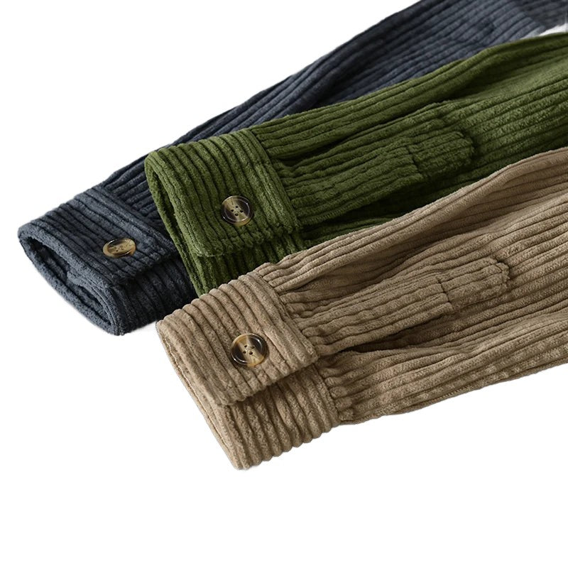 Luvon™ | Rébecca Chemisier Femme Chic – Velours Côtelé, Élégant, Automne-Hiver 6