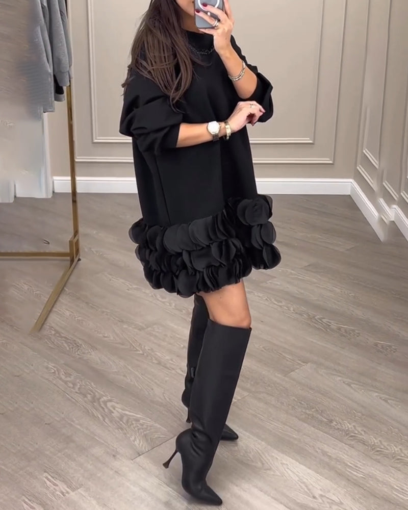 Robe élégante avec pétales patchwork 4