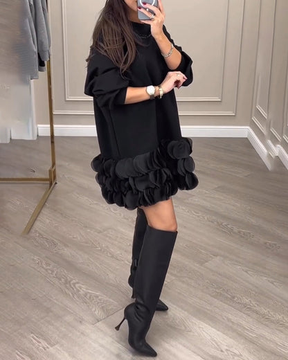 Robe élégante avec pétales patchwork 4