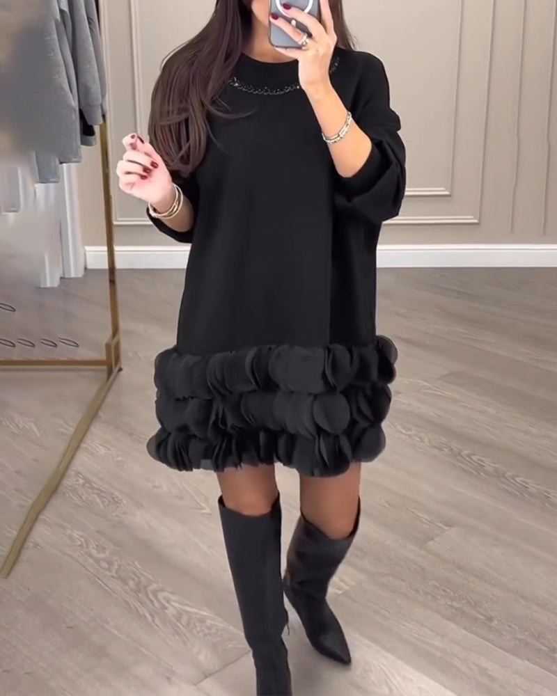 Robe élégante avec pétales patchwork 5