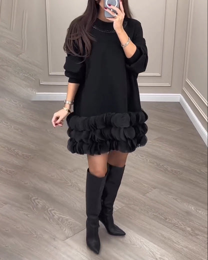 Robe élégante avec pétales patchwork 7