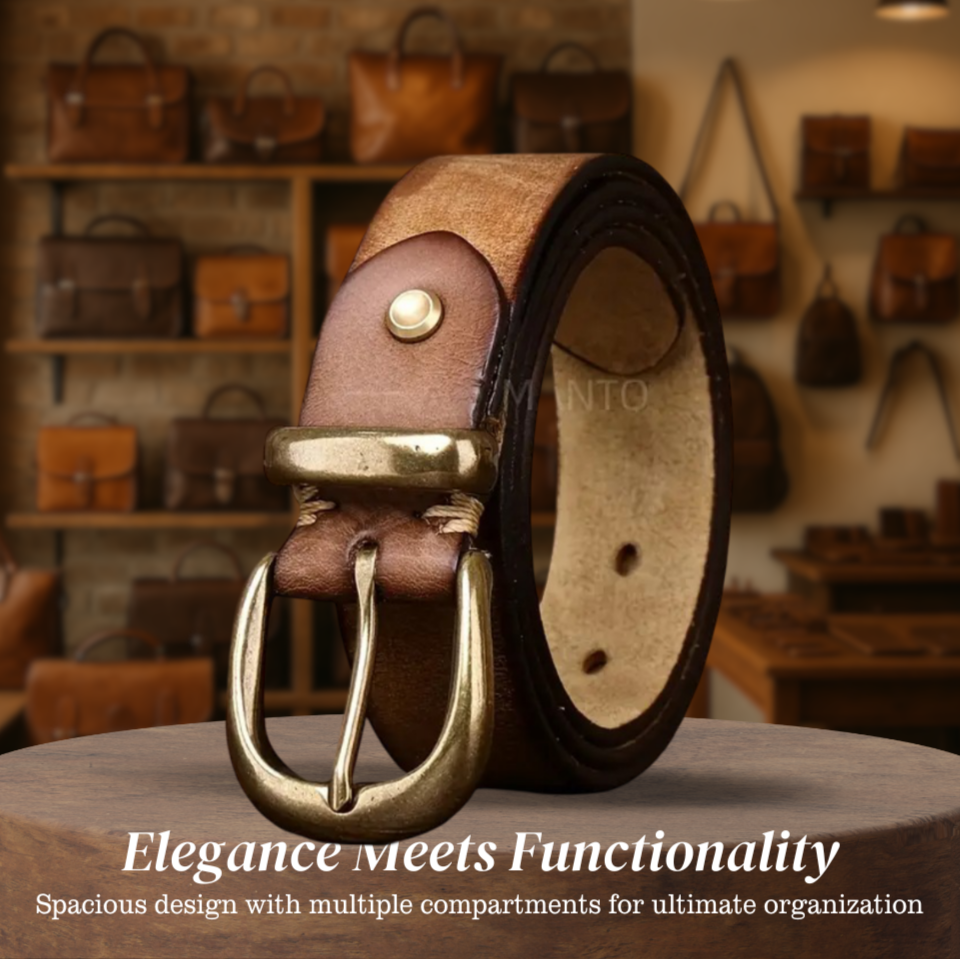 Luvon™ | Bastien – Ceinture pour Homme en Cuir Véritable à l’Élégance Intemporelle