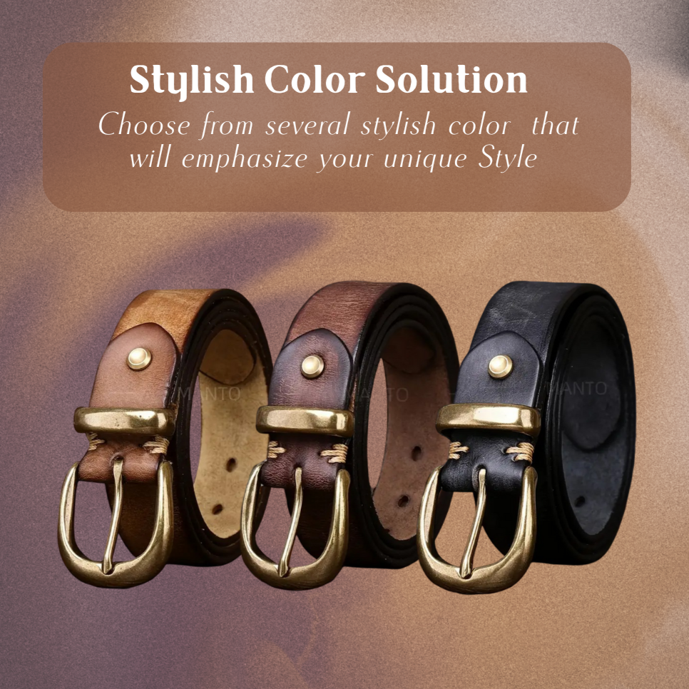Luvon™ | Bastien – Ceinture pour Homme en Cuir Véritable à l’Élégance Intemporelle