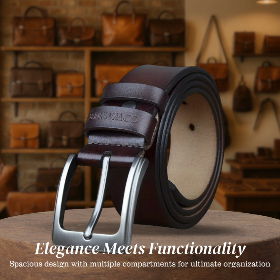 Luvon™ | Arnoud – Ceinture Vintage à Boucle Carrée Élégante et Polyvalente