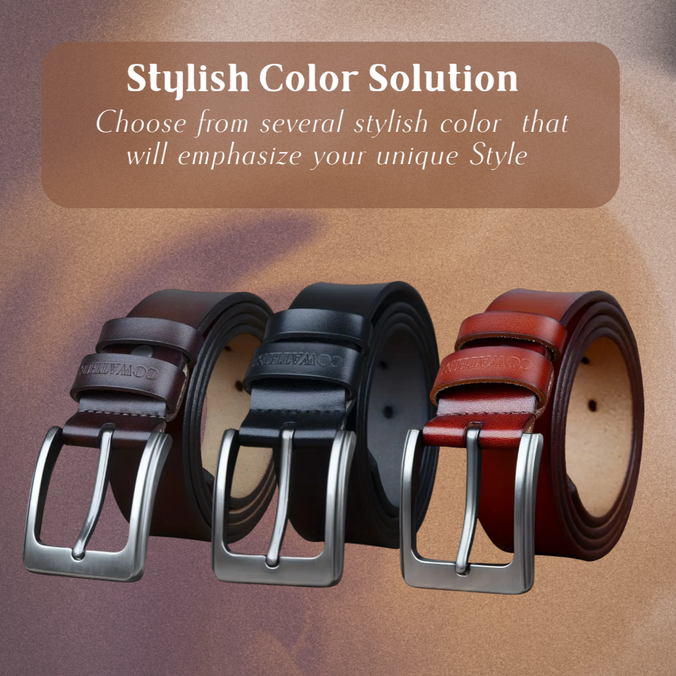 Luvon™ | Arnoud – Ceinture Vintage à Boucle Carrée Élégante et Polyvalente