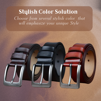 Luvon™ | Arnoud – Ceinture Vintage à Boucle Carrée Élégante et Polyvalente