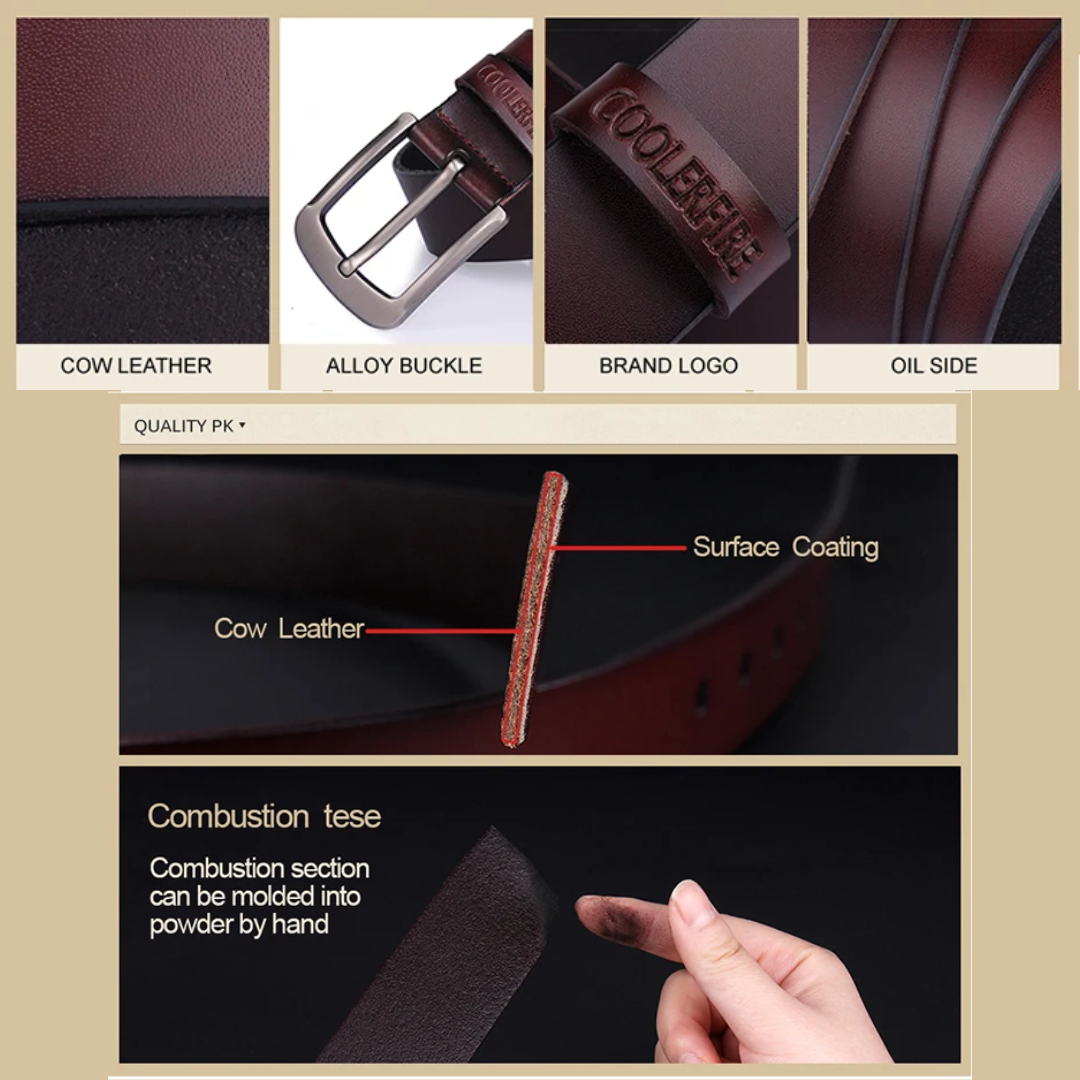 Luvon™ | Arnoud – Ceinture Vintage à Boucle Carrée Élégante et Polyvalente