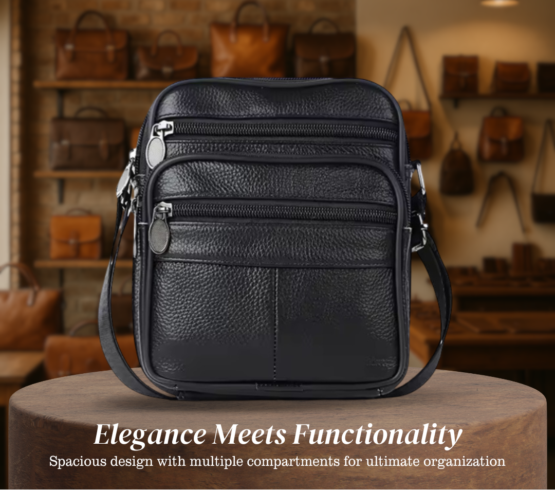 Luvon™ | Yves – Sac Bandoulière en Cuir pour Homme Élégant et Fonctionnel