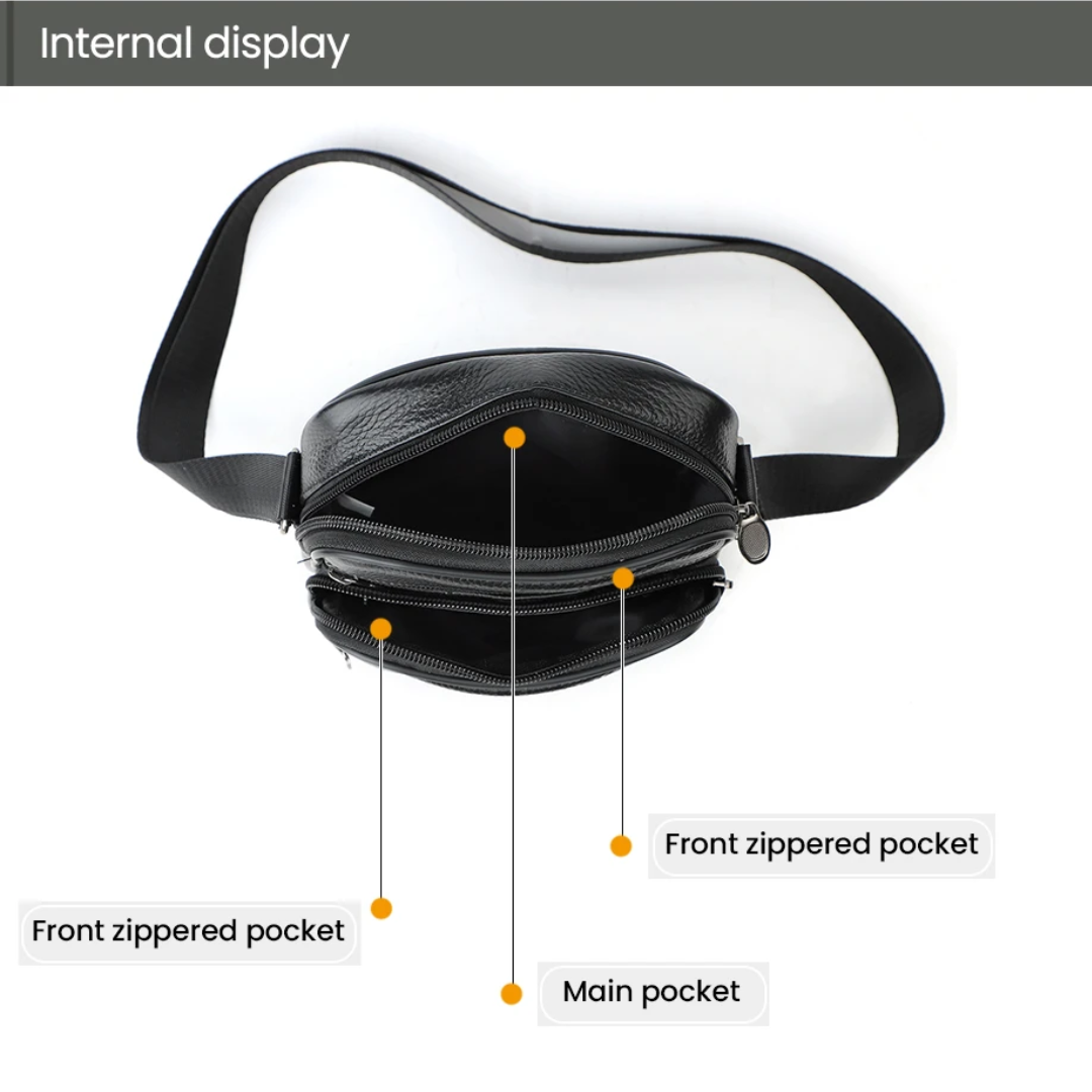 Luvon™ | Yves – Sac Bandoulière en Cuir pour Homme Élégant et Fonctionnel