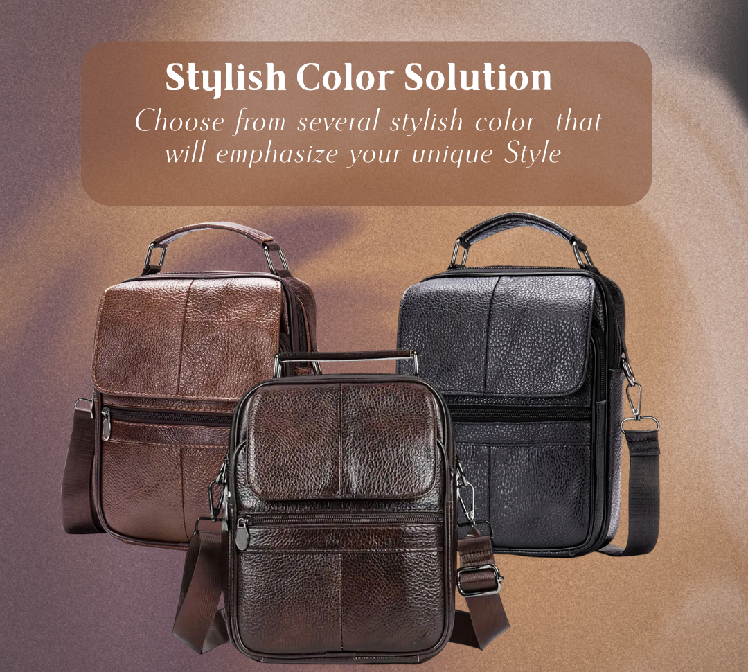 Luvon™ | Arsène – Sac Bandoulière en Cuir pour Homme Élégant et Fonctionnel