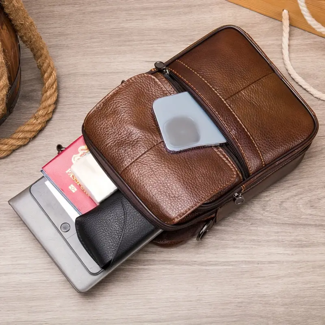 Luvon™ | Arsène – Sac Bandoulière en Cuir pour Homme Élégant et Fonctionnel