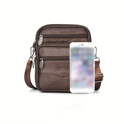 Luvon™ | Zacharie – Sac Bandoulière en Cuir Véritable pour Homme Élégant et Fonctionnel