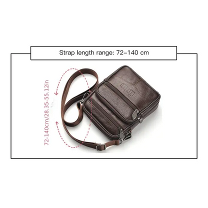 Luvon™ | Zacharie – Sac Bandoulière en Cuir Véritable pour Homme Élégant et Fonctionnel